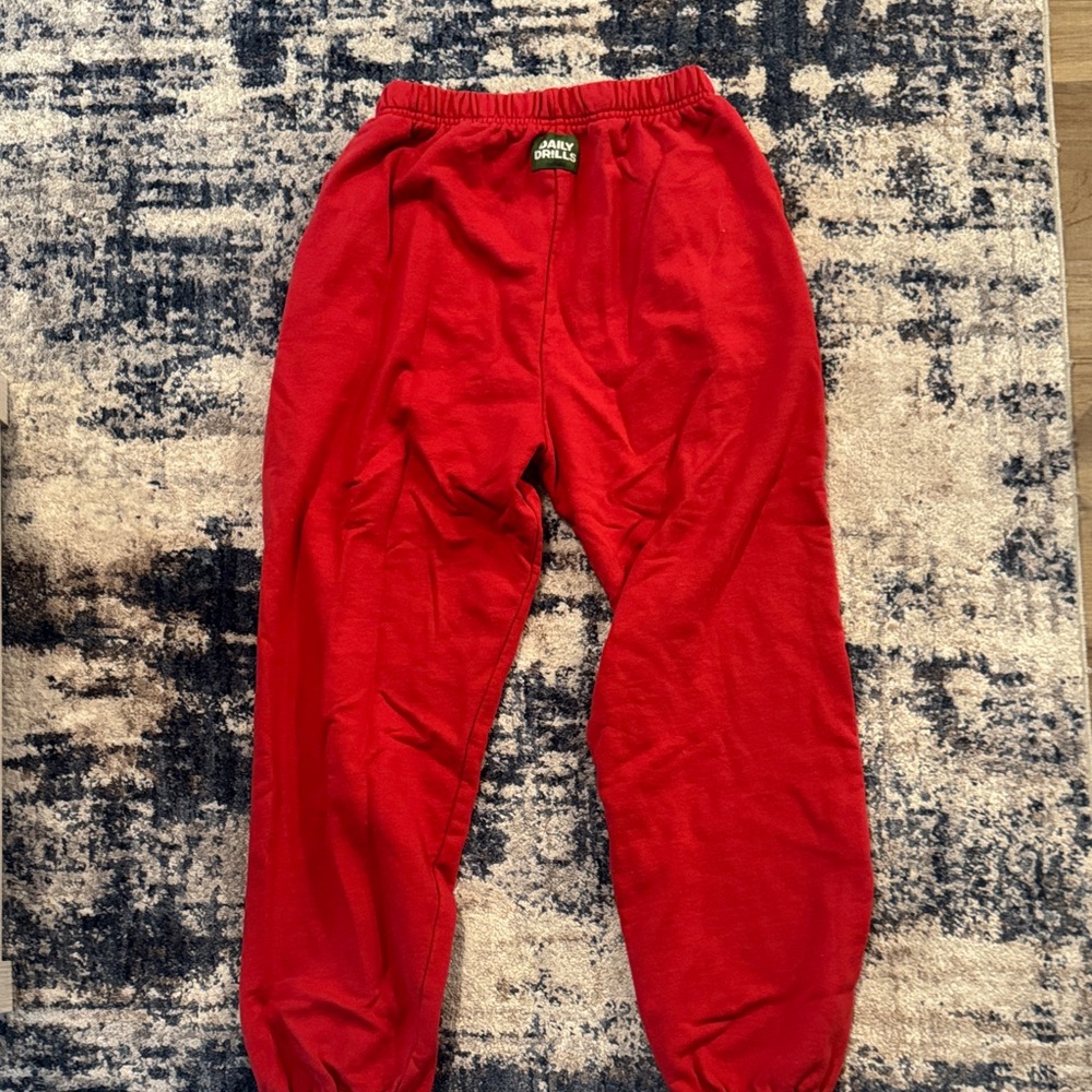 Daily Drills Red Sweatpants